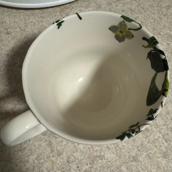 Anthropologie Floral Mug with Pink Base - Picture 3 of 5
